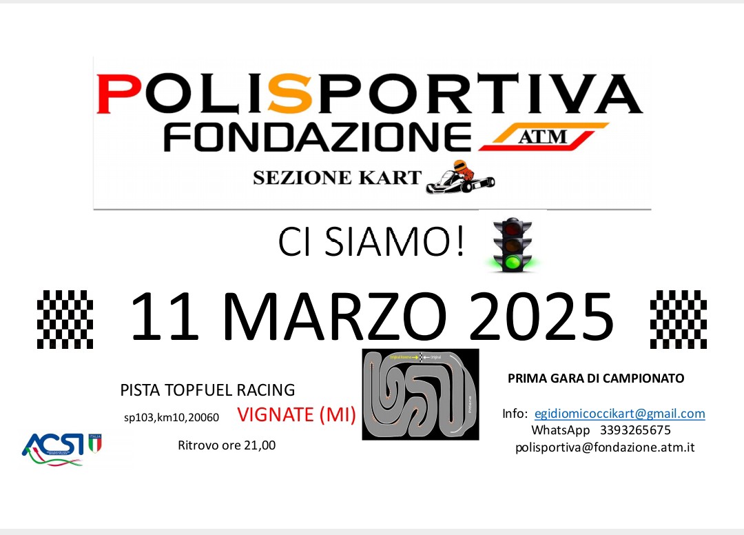 locandina prima gara di campionato 2025 ...p