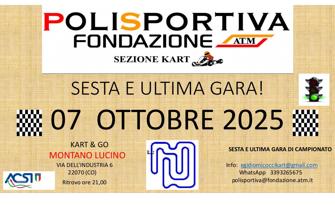 locandina sesta gara di campionato 2025 locandina sesta gara di campionato 2025