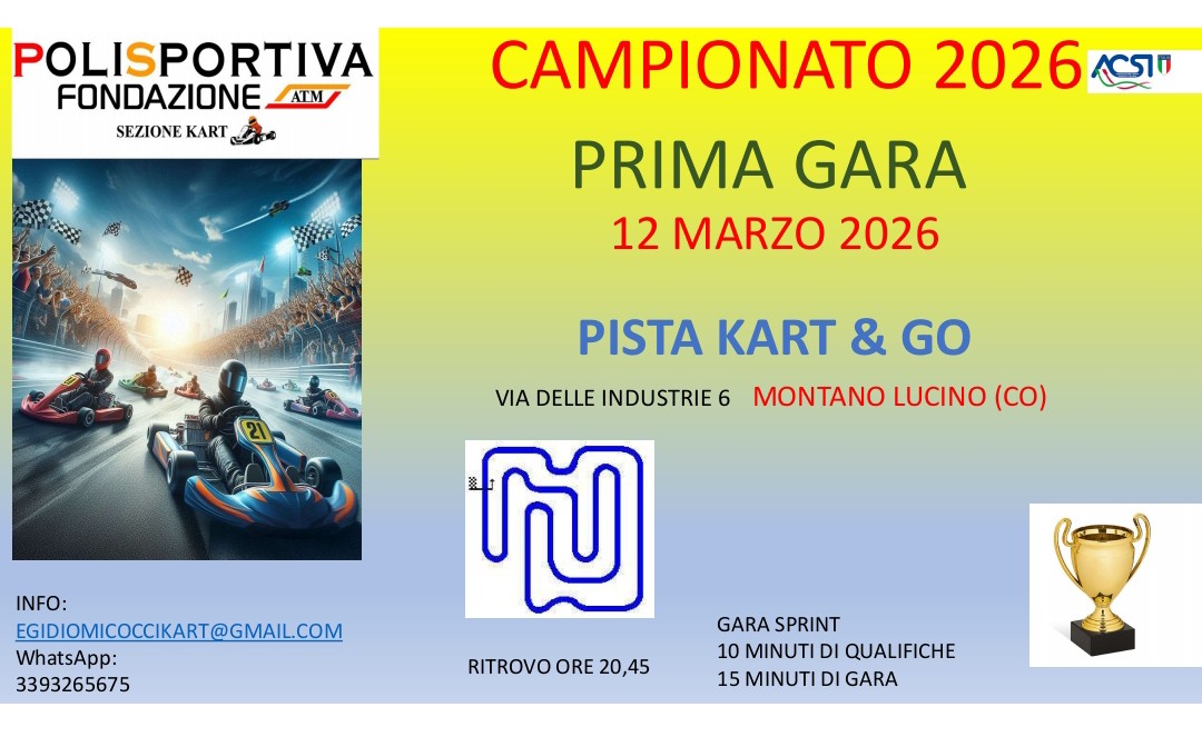 PRIMA GARA DI CAMPIONATO